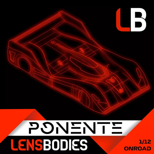 LB-HRELB12PNT-S - Lens Bodies Ponente 1:12 Onroad Clear Body - Standard