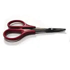 PPTTW003 - Red plastic Curved Scissors with black titanium blade